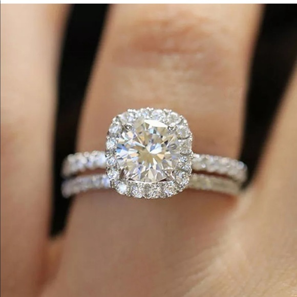 Woman’s wedding engagement ring